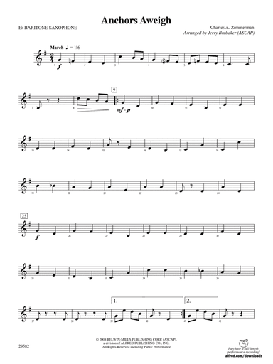 Anchors Aweigh: E-flat Baritone Saxophone