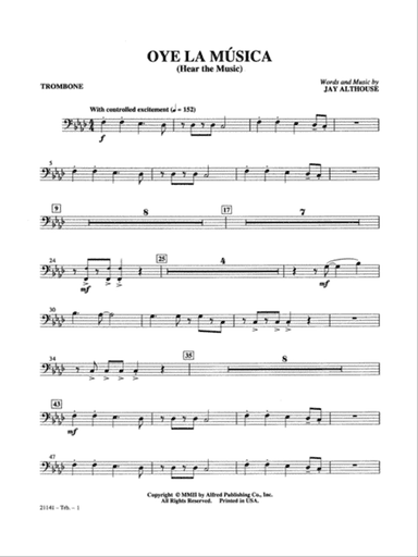 Oye la Música (Hear the Music): 1st Trombone