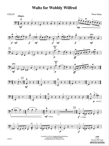 Waltz for Wobbly Wilfred: Cello