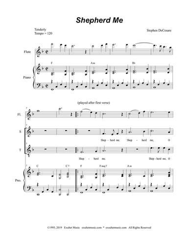 Shepherd Me (for 2-part choir - (Soprano & Tenor)