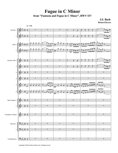 Fugue in C Minor, BWV 537 (Woodwind Choir)