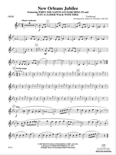 New Orleans Jubilee: Oboe