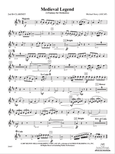 Medieval Legend: 2nd B-flat Clarinet