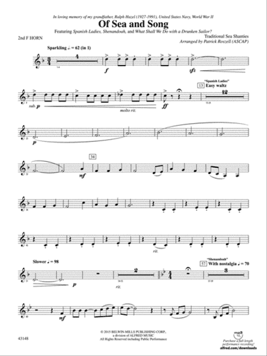 Of Sea and Song: 2nd F Horn
