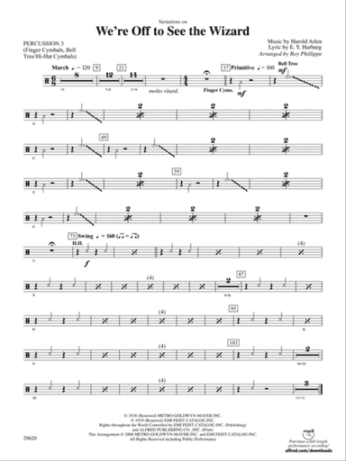 We're Off to See the Wizard, Variations on: 3rd Percussion