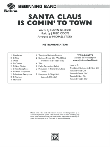 Santa Claus Is Comin' to Town: Score