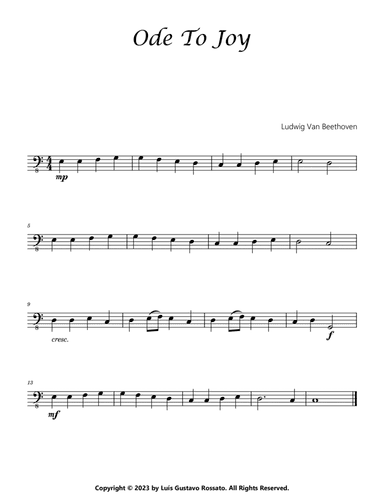 Ode To Joy - String Bass