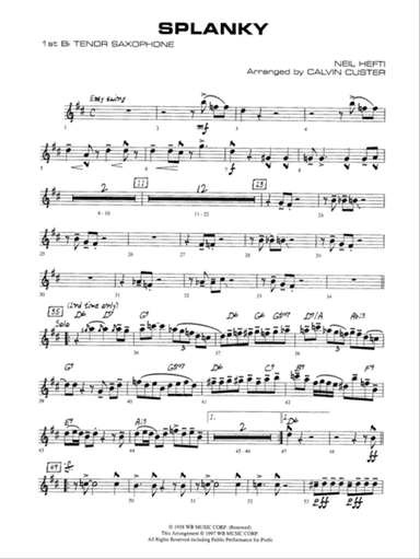 Splanky: B-flat Tenor Saxophone