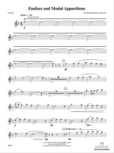 Fanfare and Modal Apparitions: Flute