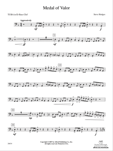 Medal of Valor: (wp) E-flat Tuba B.C.
