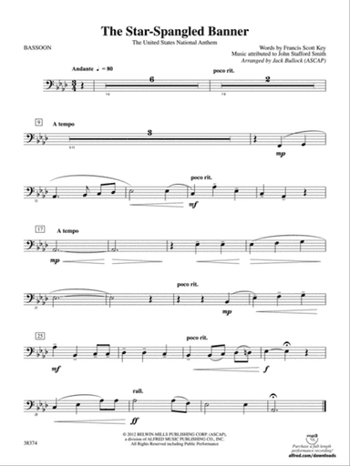 The Star-Spangled Banner: Bassoon