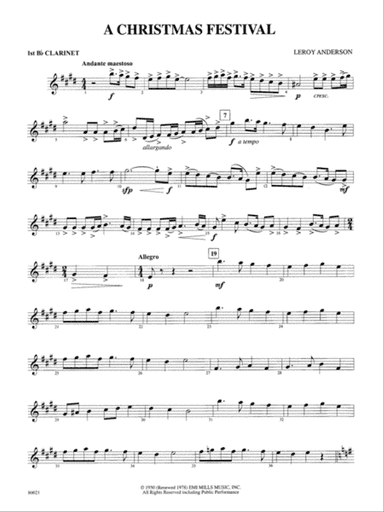 A Christmas Festival: 1st B-flat Clarinet