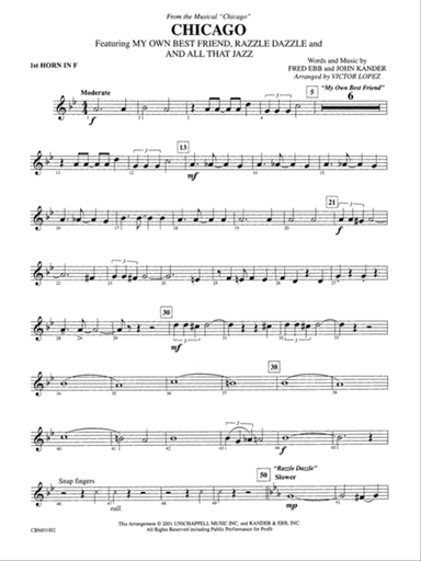 Chicago! (from the Musical Chicago!): 1st F Horn