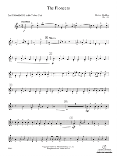The Pioneers: (wp) 2nd B-flat Trombone T.C.
