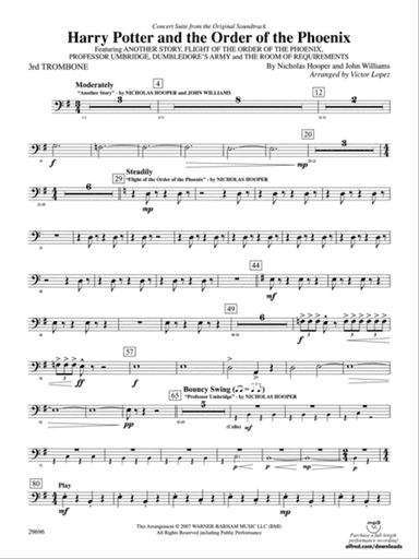 Harry Potter and the Order of the Phoenix, Concert Suite from: 3rd Trombone