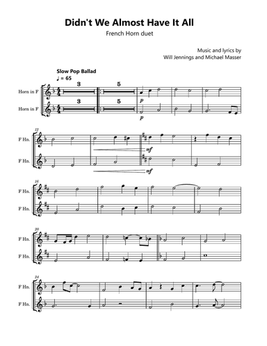 Didn't We Almost Have It All