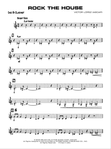 Rock the House: 2nd B-flat Clarinet