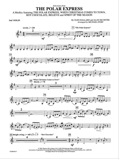 The Polar Express, Selections from: 2nd Violin
