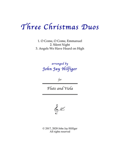 Three Christmas Duos for Flute and Viola