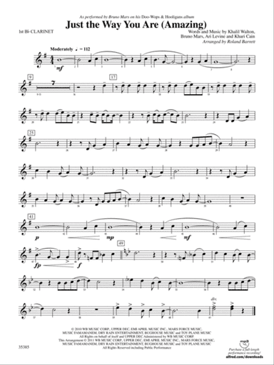 Just the Way You Are (Amazing): 1st B-flat Clarinet