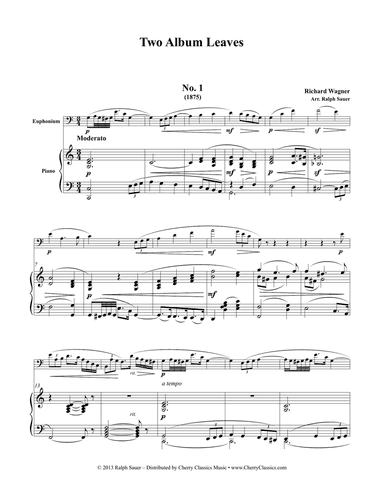 Two Album Leaves for Euphonium & Piano
