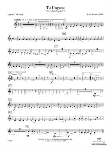 Tu Ungane: 2nd B-flat Trumpet