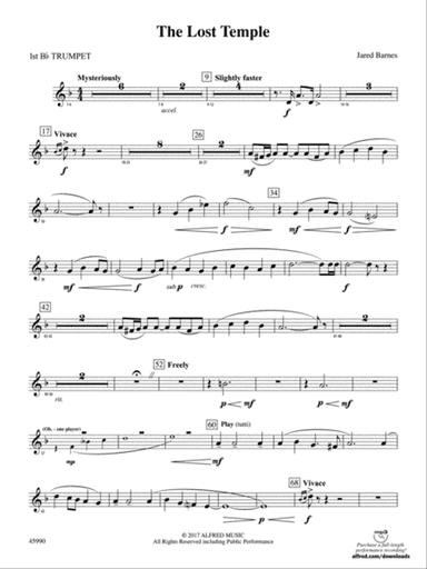The Lost Temple: 1st B-flat Trumpet