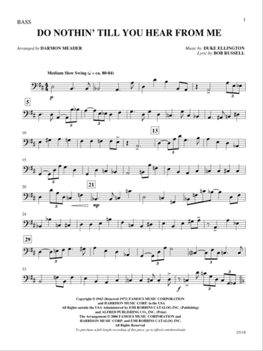 Do Nothin' Till You Hear from Me: String Bass