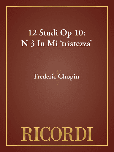 12 Studi Op 10: N 3 In Mi 'tristezza'