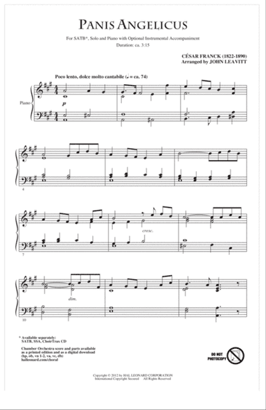 Panis Angelicus (arr. John Leavitt)