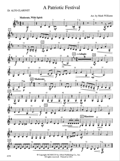 A Patriotic Festival: E-flat Alto Clarinet