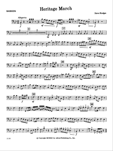 Heritage March: Bassoon