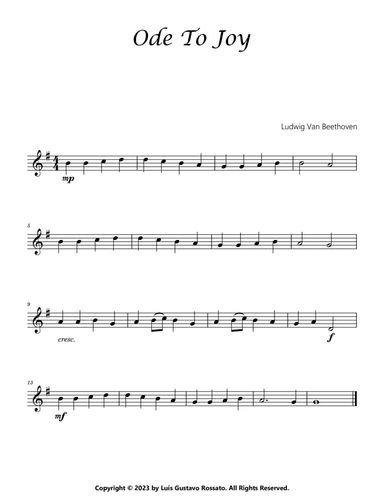 Ode To Joy - Bb Trumpet