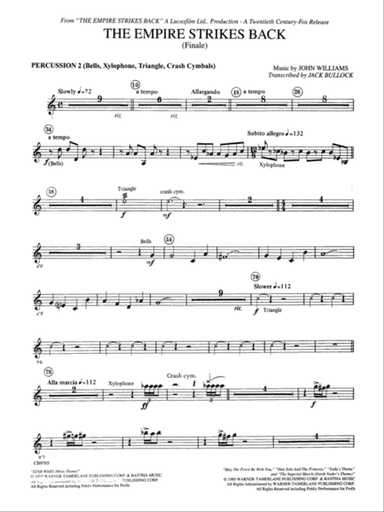 The Empire Strikes Back (Finale): 2nd Percussion