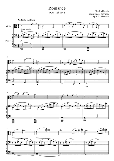 Romance opus 123 no. 1