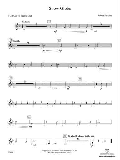 Snow Globe: (wp) B-flat Tuba T.C.