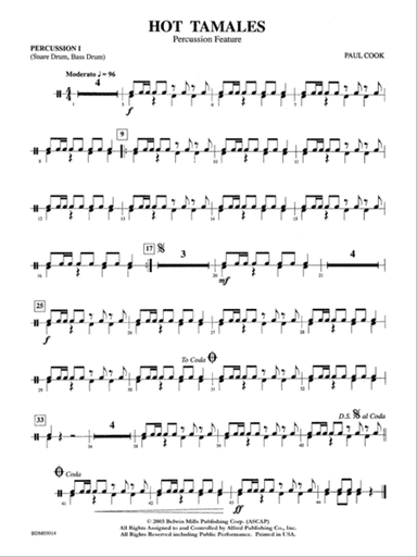 Hot Tamales (Percussion Feature): 1st Percussion