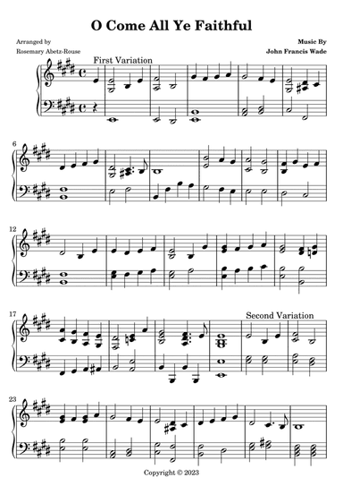 O Come All Ye Faithful