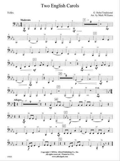 Two English Carols: Tuba