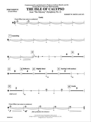 The Isle of Calypso (from The Odyssey (Symphony No. 2)): 2nd Percussion