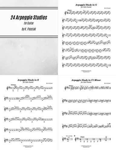 24 Arpeggio Studies for Guitar