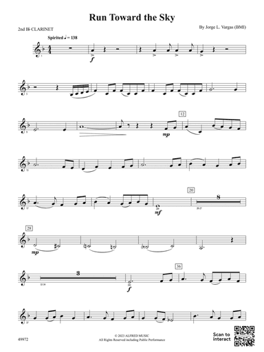 Run Toward the Sky: 2nd B-flat Clarinet