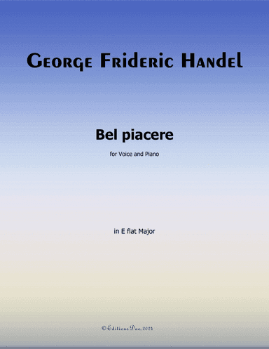 Bel piacere,by Handel,in E flat Major
