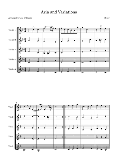 Aria with 2 variations