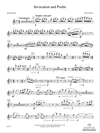 Invocation and Psalm: Flute