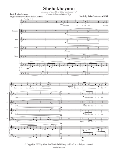 Shehekheyanu (Solo & SATB with Keyboard)