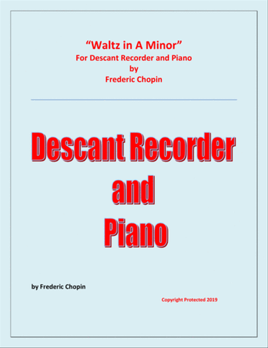 Waltz in A Minor (Chopin) - Descant Recorder and Piano - Chamber music