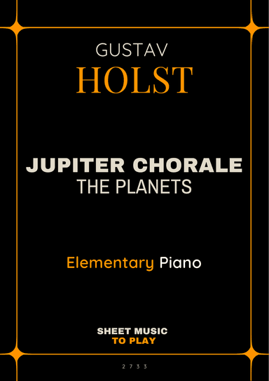 Jupiter Chorale from The Planets - Elementary Piano - W/Chords (Full Score)