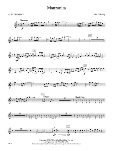 Manzanita: 1st B-flat Trumpet