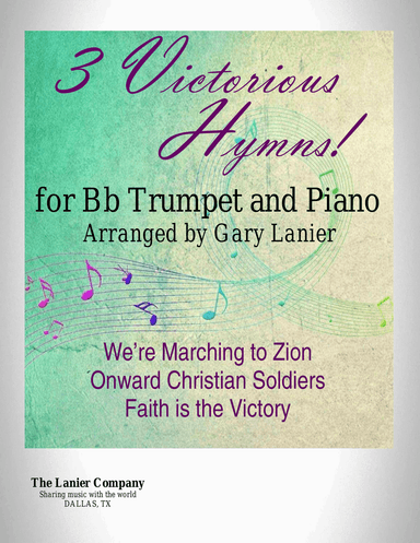 3 VICTORIOUS HYMNS (for Bb Trumpet and Piano with Score/Parts)